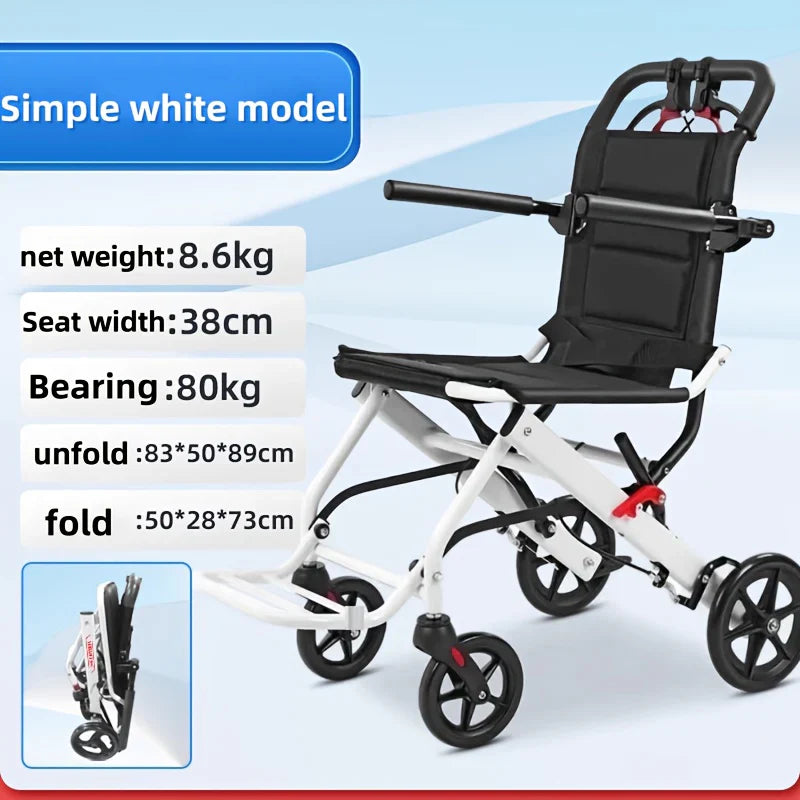 Livara Lightweight Foldable Travel Wheelchair - Compact Travel, Aluminium Frame