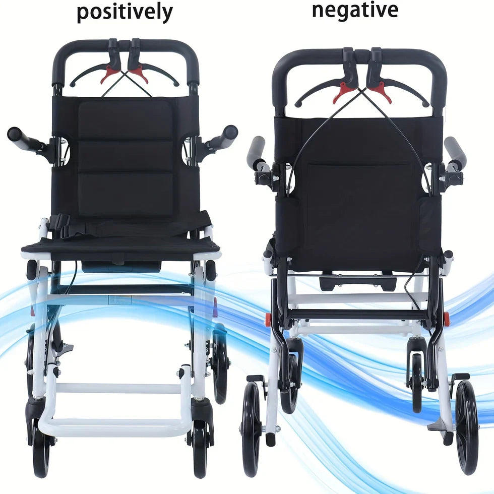Livara Lightweight Foldable Travel Wheelchair - Compact Travel, Aluminium Frame