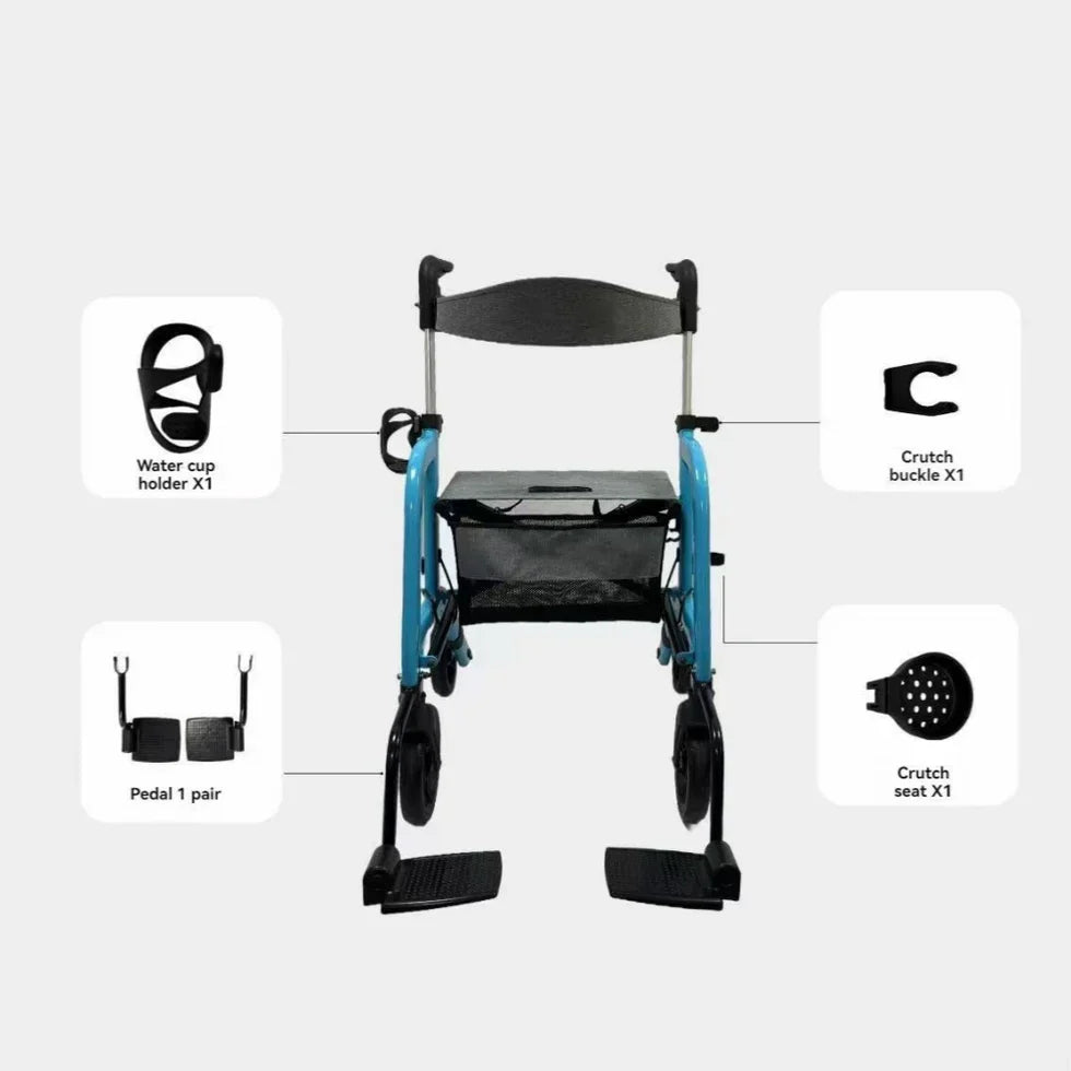 Livara Heavy-Duty Aluminium 3-in-1 Hand Cart - Daily Use, 4-Wheel Design