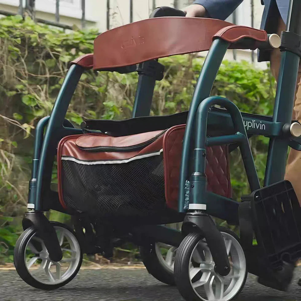 Livara Foldable 2-in-1 Walking Aid Chair - Independent Travel, Convertible Design