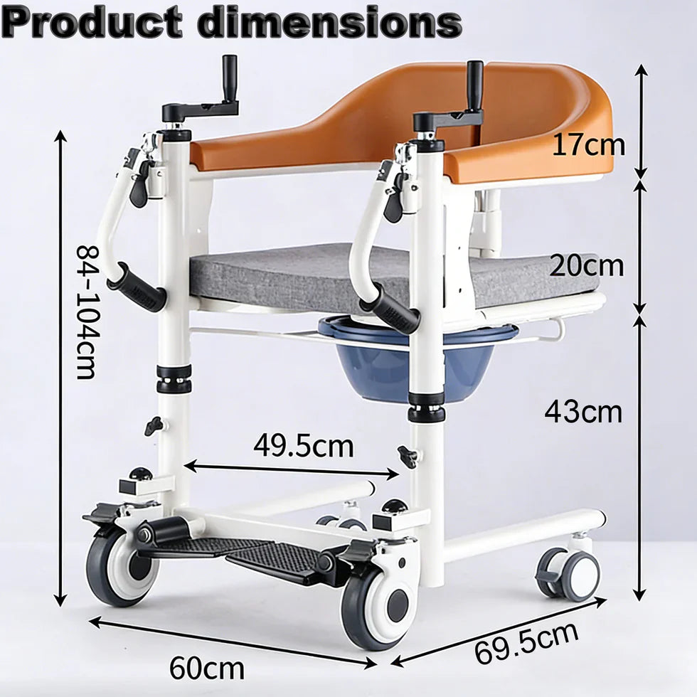 Livara Adjustable Patient Transfer Chair - Home Care, Ergonomic Support