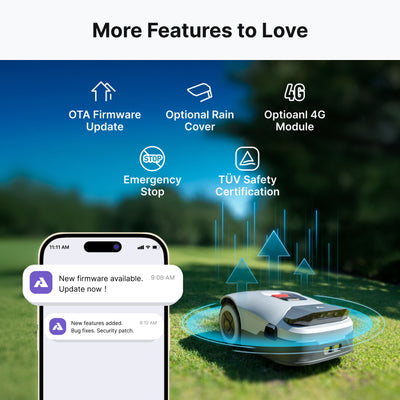 Livara RTK AI Vision Robot Lawn Mower - All-Weather Use, Wireless Navigation