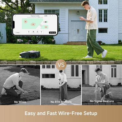 MOVA Wire-Free 3D LiDAR Robot Lawn Mower - All-Weather Use, Autonomous Navigation