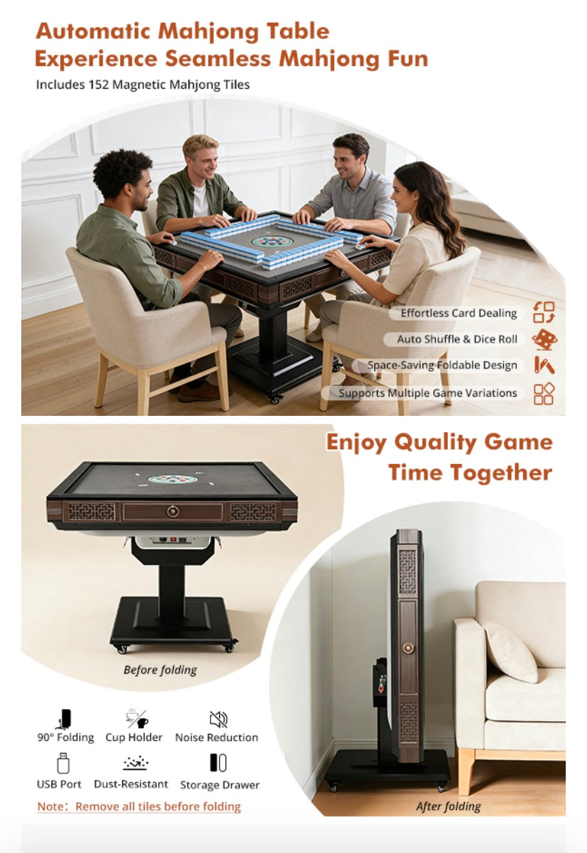 Livara automatic mahjong table with drum-type silent shuffling