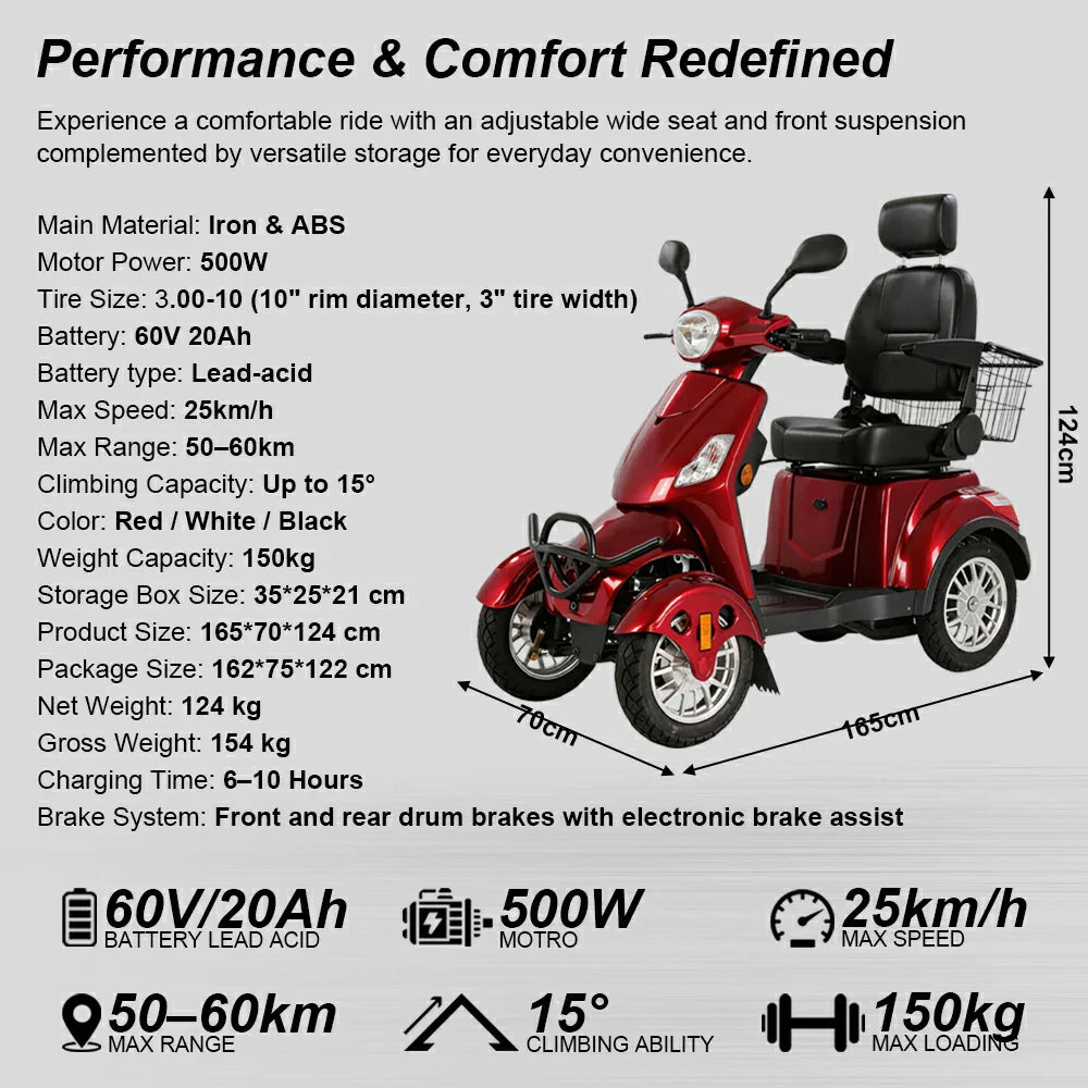 Livara B03 4-Wheel Electric Mobility Scooter - 500W, 150kg Capacity image 10