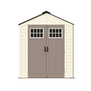 Livara Steel-Reinforced HDPE Garden Shed - All-Weather Use, Gable Roof, Double Doors