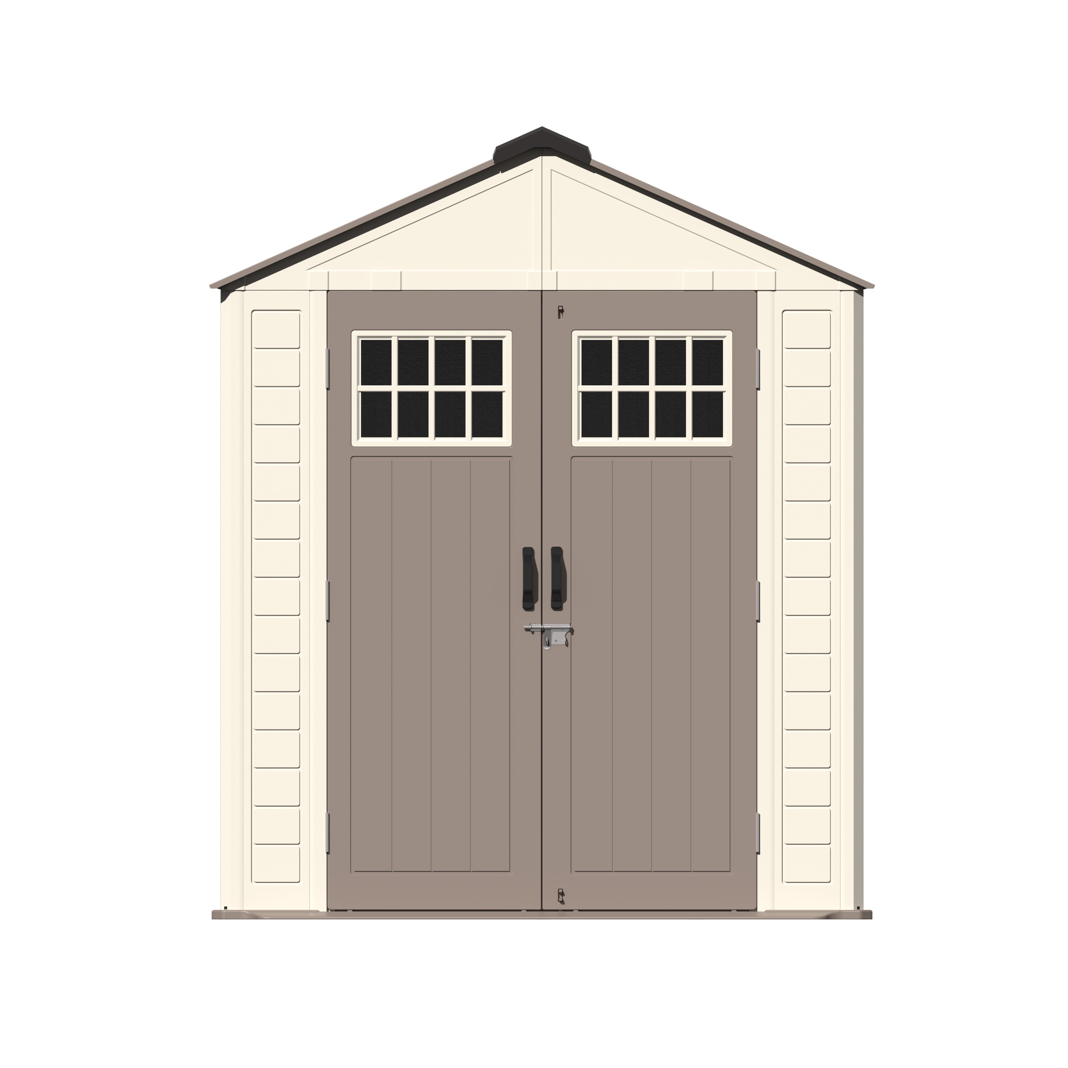 Livara Steel-Reinforced HDPE Garden Shed - All-Weather Use, Gable Roof, Double Doors