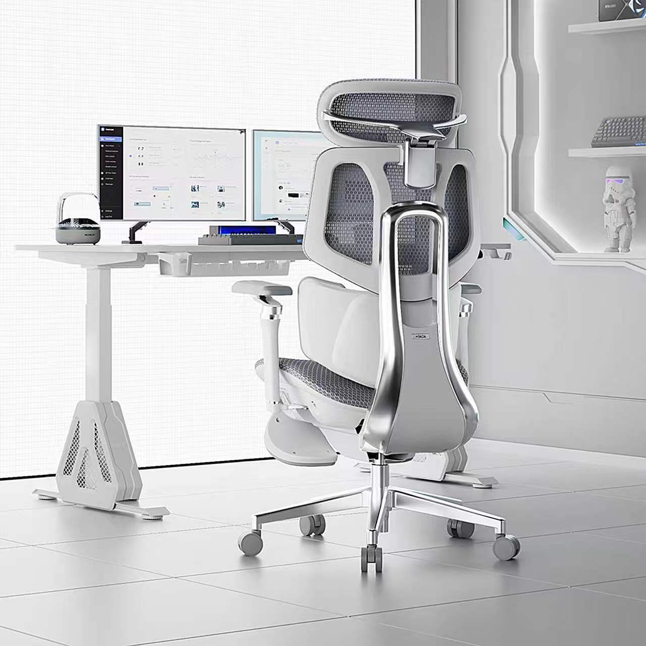 Hbada X7 smart ergonomic office chair, grey