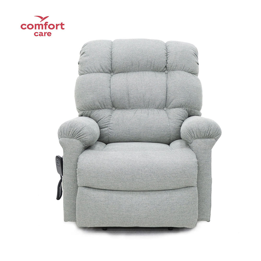 Cloud Comfort Power Lift Recliner Sofa – Dual Motor Tech Leather (Light Grey, Ash, Brown)