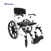 Deluxe Shower Commode Attendant Propelled | Flip-Up Armrests | Height Adjustable | 125kg Capacity