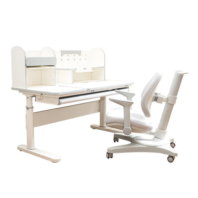 Livara Adjustable Kids Study Desk & Chair Set - Kids 5-12, Tiltable Desktop, Lumbar Support