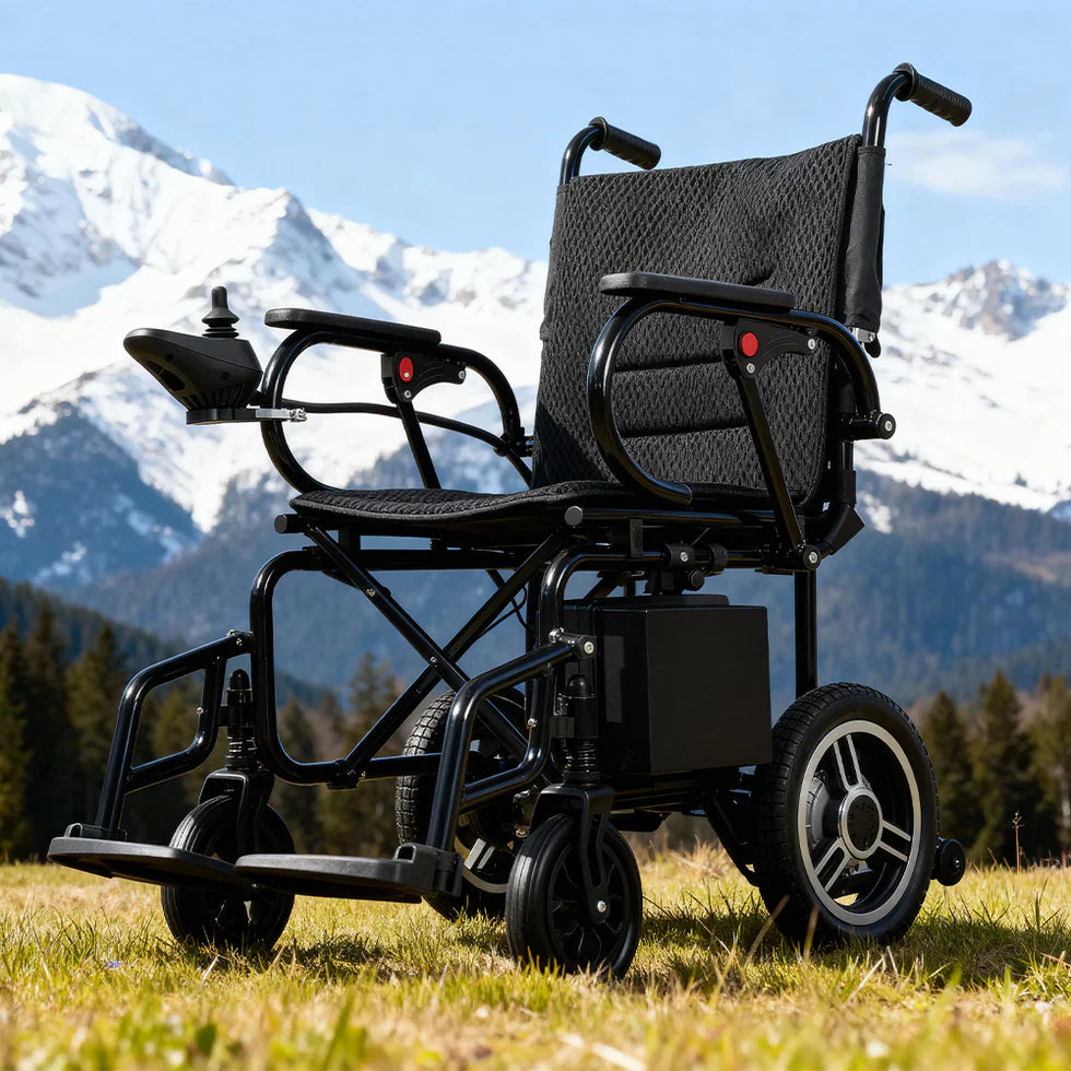 Livara Lightweight Aluminium Electric Wheelchair - Compact Travel, Dual 250W Motors, 5-Speed Control