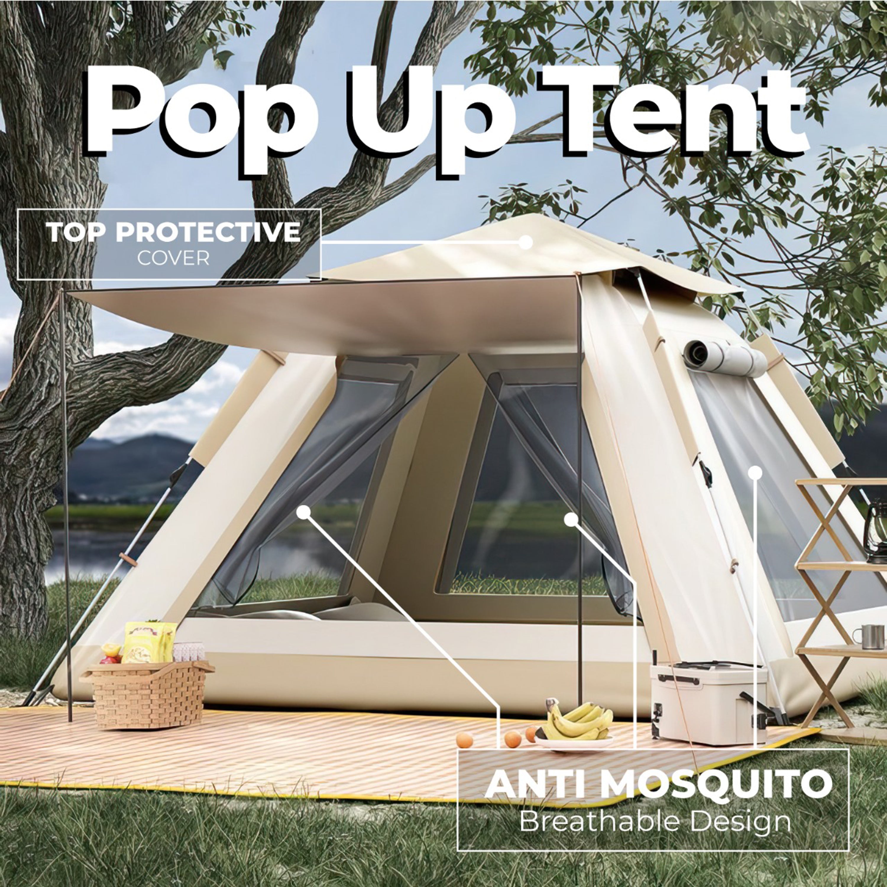 Livara Panoramic Camping Tent - Camping & Travel, Minimalist Outdoor Shelter