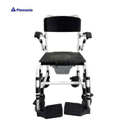 Deluxe Shower Commode Attendant Propelled | Flip-Up Armrests | Height Adjustable | 125kg Capacity | Model 06055