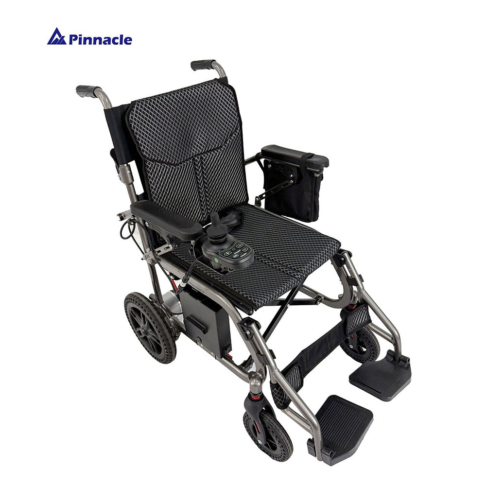 Lightweight Electric Wheelchair with Dual Battery Option, Quiet Motor & Compact Fold