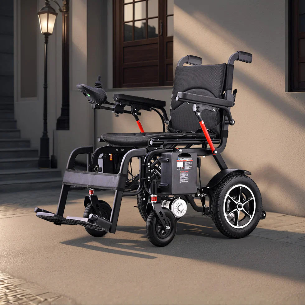 Livara Foldable Lithium Electric Wheelchair - Compact Travel, Dual 250W Motors, 100kg Capacity