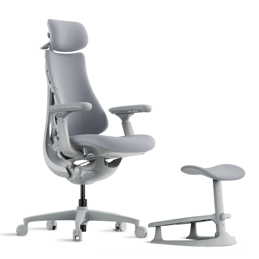 LiberNovo Omni Smart Dynamic Ergonomic Chair with Footrest - Space Gray