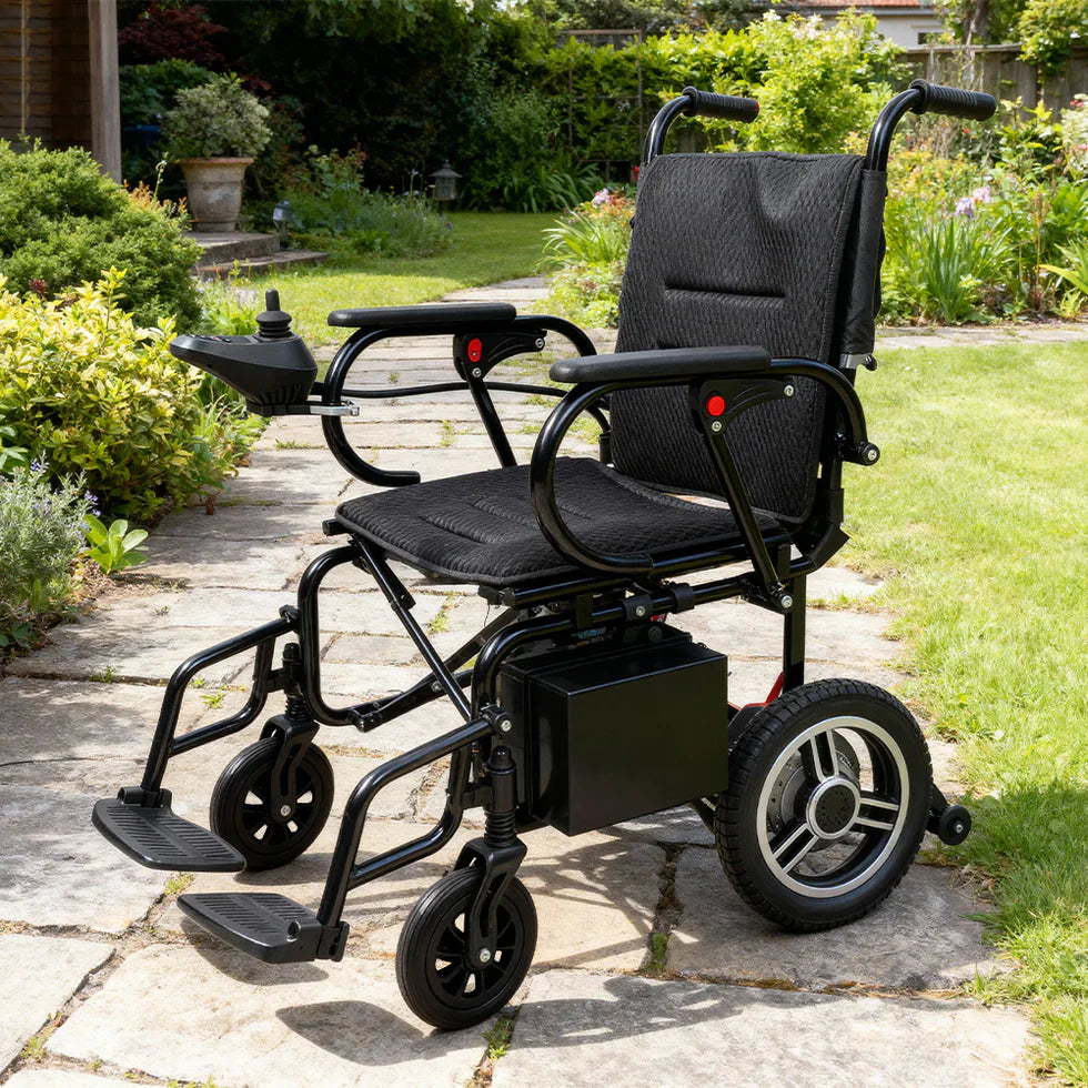 Livara Lightweight Aluminium Electric Wheelchair - Compact Travel, Dual 250W Motors, 5-Speed Control