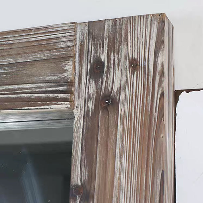 Livara Whitewash Wood Full-Length Mirror - Bedroom & Hallway, Rustic Frame