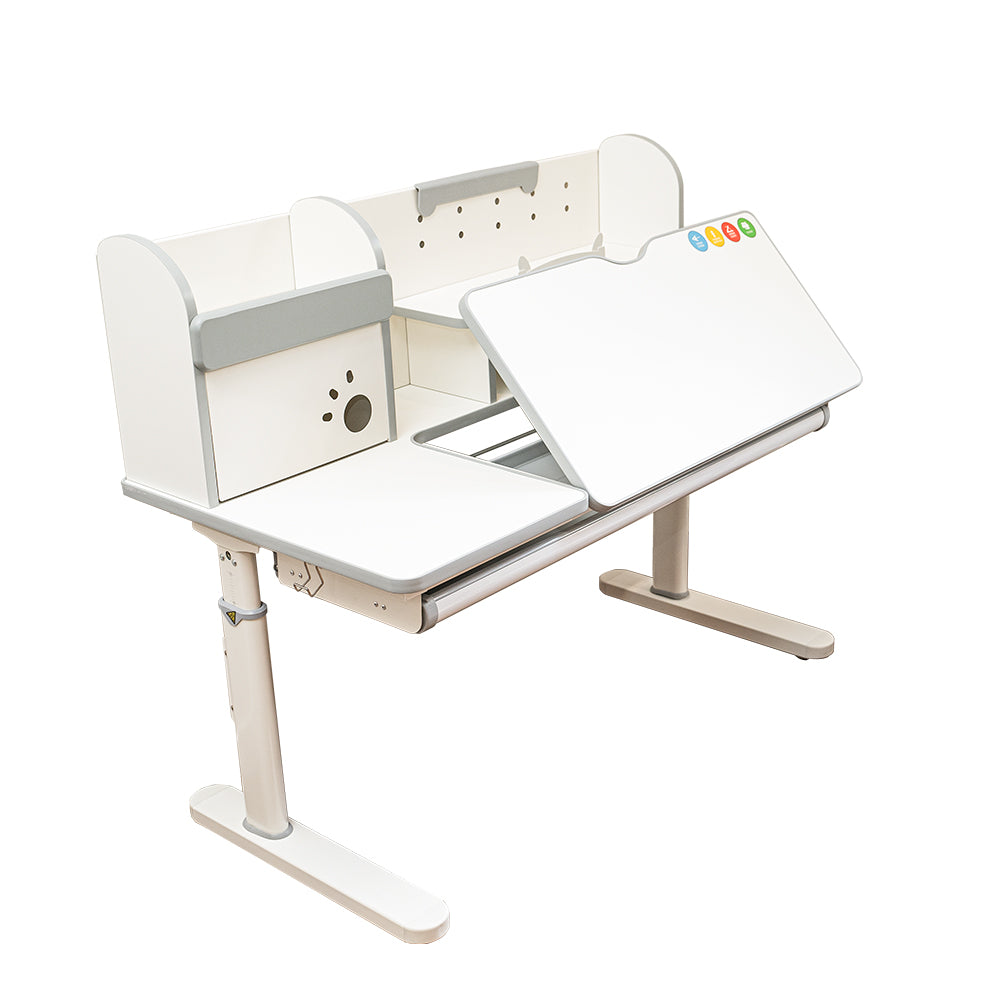 Livara Adjustable Kids Study Desk & Chair Set - Kids 5-12, Tiltable Desktop, Lumbar Support