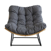 Modern Rocking Rattan Chair with Steel Frame