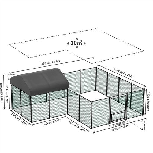 Livara Heavy-Duty Walk-In Chicken Coop - Indoor & Outdoor, Waterproof Cover