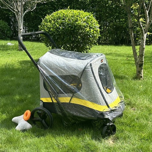 Livara Foldable Large Dog Stroller - Travel-Ready, Rain Cover, Brake Wheels