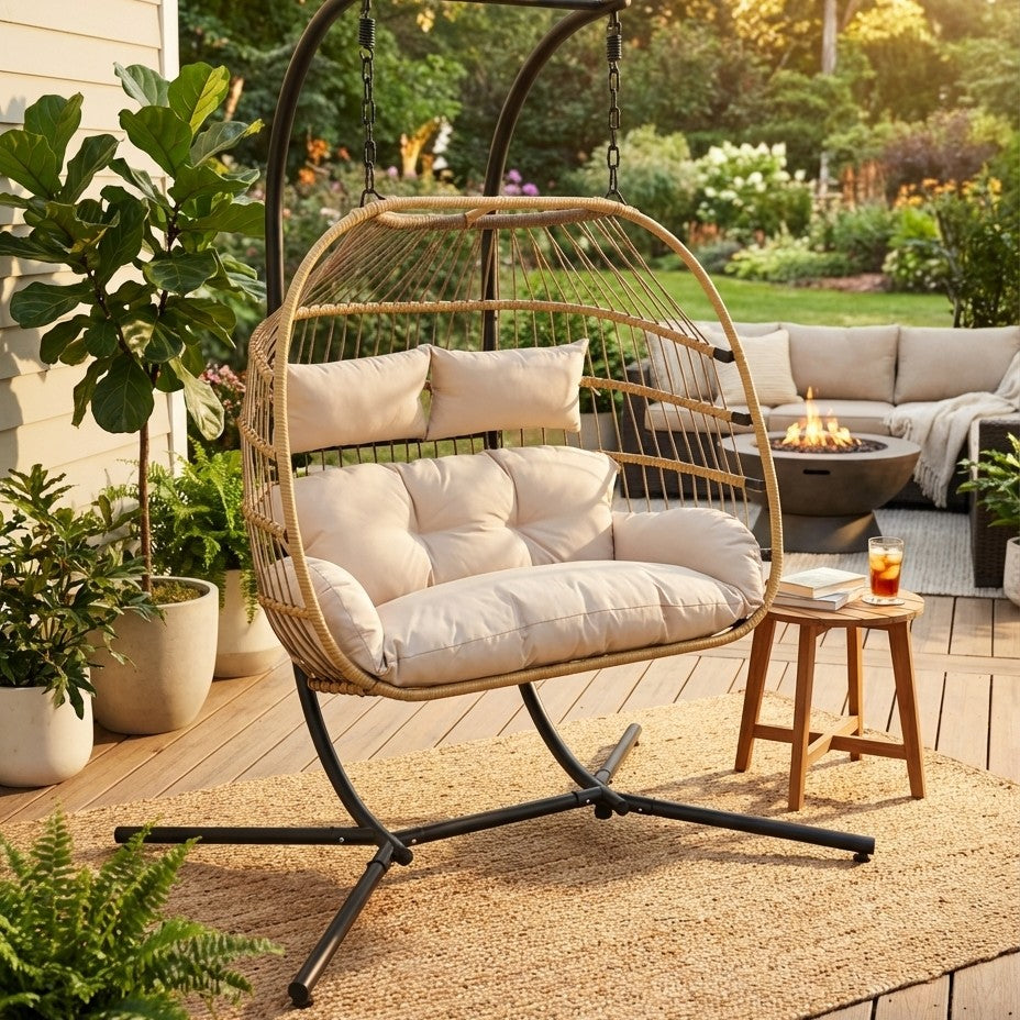 Livara CozyNest Double Egg Chair frame detail