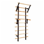 Livara Beechwood Wall-Bar Pull-Up Station - Strength Training, Steel Frame, Wood Handles