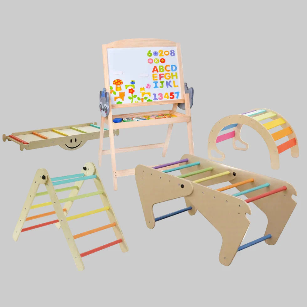 Livara 5-Piece Creative Play Set - Indoor Play, Drawing Board, Climbing Frames