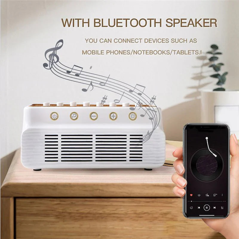 Livara Bluetooth Sleep Sound Machine - Bedroom Comfort, 8 Music Modes, Dual 5W Speakers