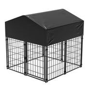 Livara Lockable Wire Dog Kennel - Indoor & Outdoor, Waterproof Roof