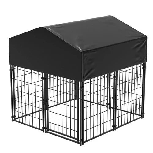 Livara Lockable Wire Dog Kennel - Indoor & Outdoor, Waterproof Roof