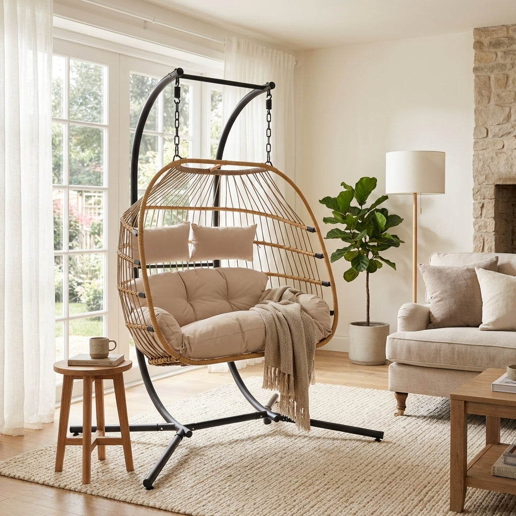 Livara CozyNest Double Egg Chair cushion detail