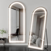 Livara Aluminium LED Full-Length Mirror - Bedroom & Hallway, Arched Frame