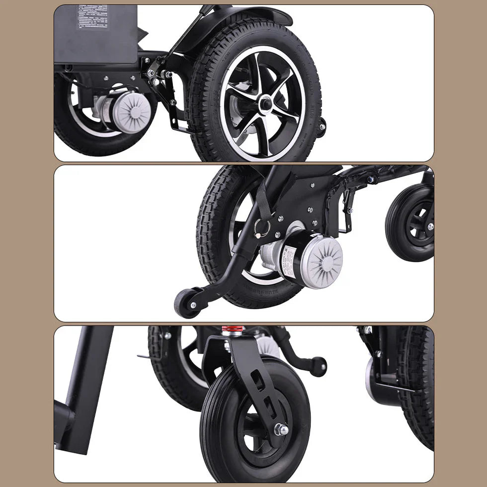 Livara Foldable Lithium Electric Wheelchair - Compact Travel, Dual 250W Motors, 100kg Capacity