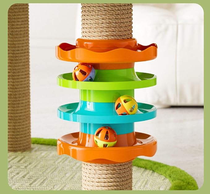 Livara Multi-Level Cat Tree Tower - Pet Comfort, Turntable Platform, Density Board