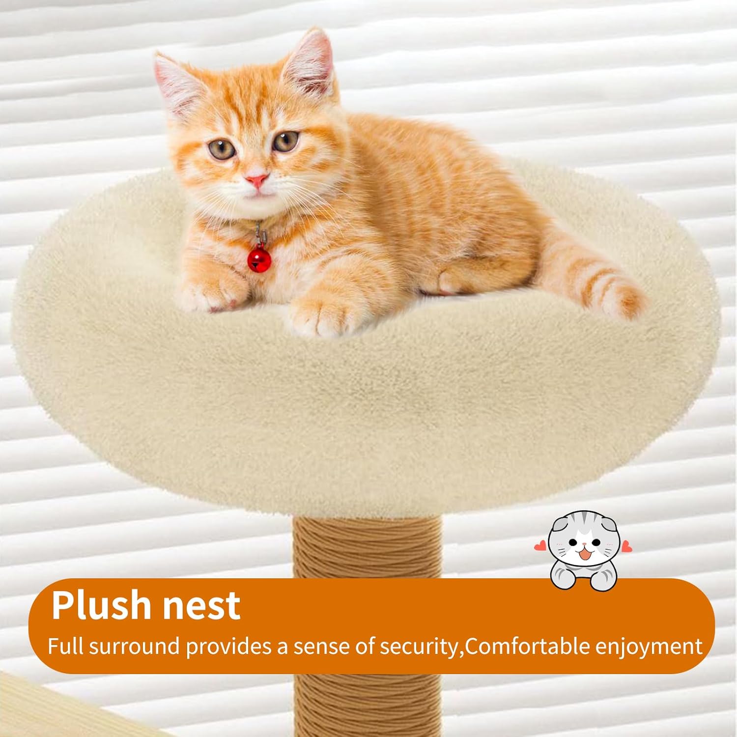Livara Wooden Multi-Level Cat Tree Tower - Pet Comfort, Plush Textures, Scratching Posts