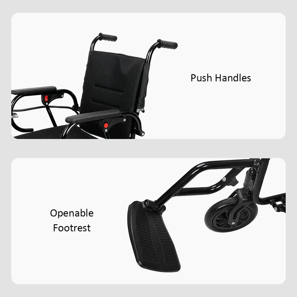 Livara Lightweight Aluminium Electric Wheelchair - Compact Travel, Dual 250W Motors, 5-Speed Control
