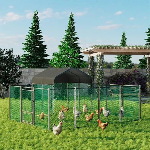 Livara Heavy-Duty Walk-In Chicken Coop - Indoor & Outdoor, Waterproof Cover