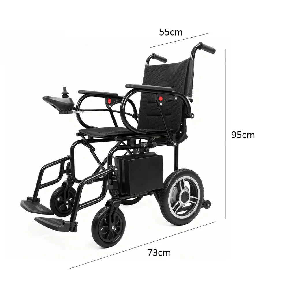 Livara Lightweight Aluminium Electric Wheelchair - Compact Travel, Dual 250W Motors, 5-Speed Control