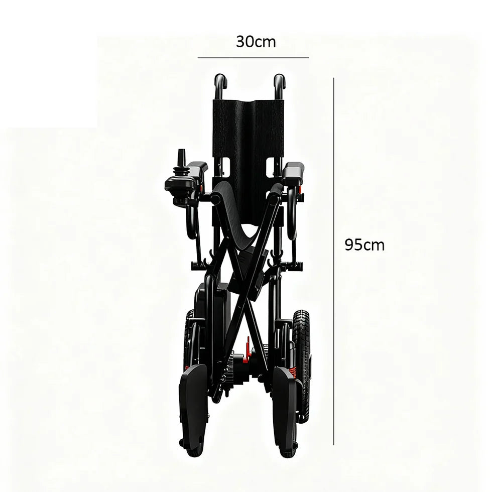 Livara Lightweight Aluminium Electric Wheelchair - Compact Travel, Dual 250W Motors, 5-Speed Control
