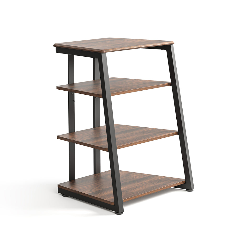 Livara 4-Tier Audio Rack - Modern Living Room, Adjustable Shelves, Cable Management
