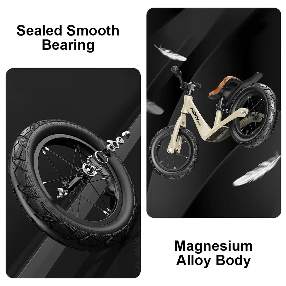 Livara Lightweight Magnesium Alloy Balance Bike - Ages 3+, Adjustable Seat, Smooth Bearings