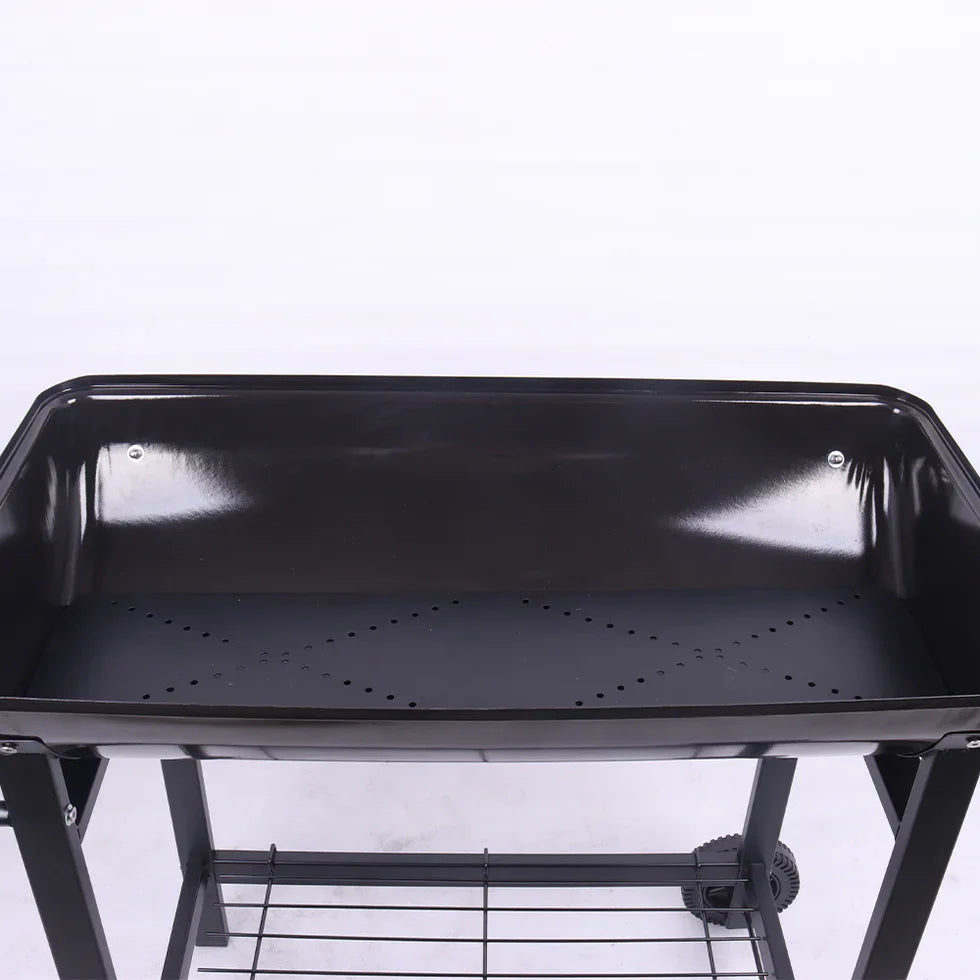 Livara Enamel Portable Charcoal Grill - Backyard BBQ, High-Temperature Build
