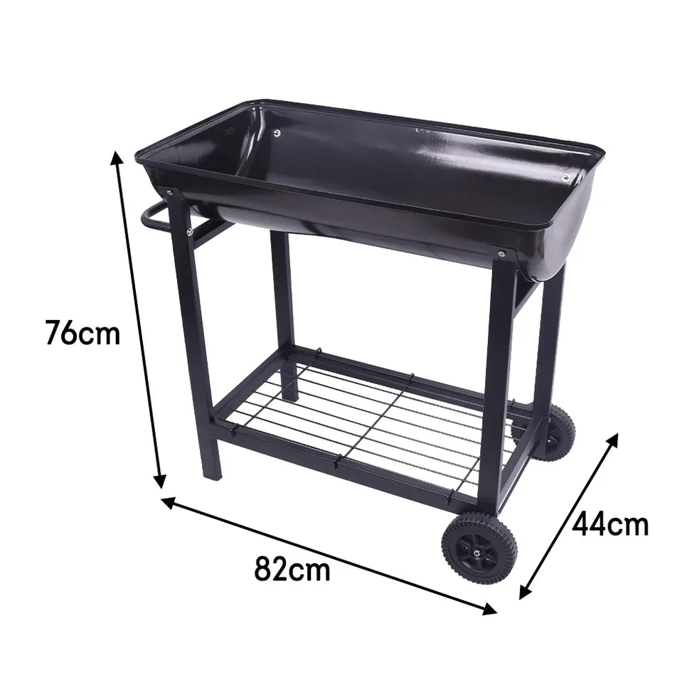 Livara Enamel Portable Charcoal Grill - Backyard BBQ, High-Temperature Build