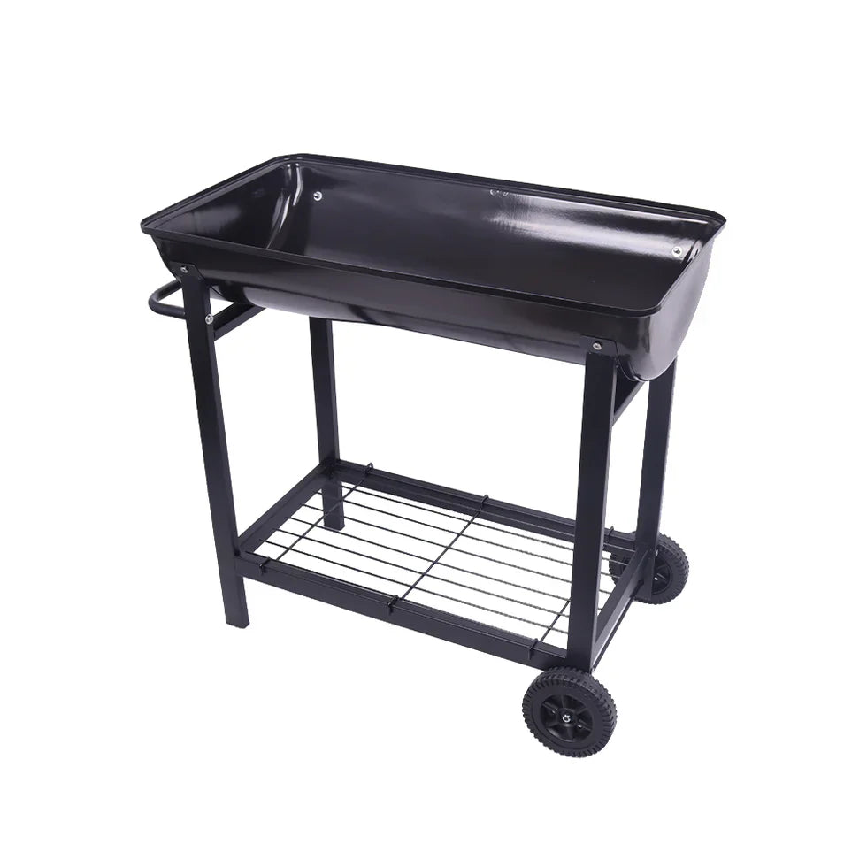 Livara Enamel Portable Charcoal Grill - Backyard BBQ, High-Temperature Build