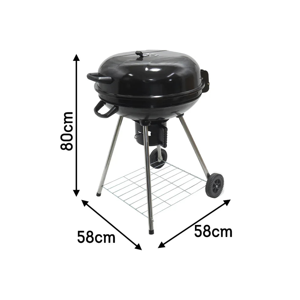Livara Lightweight Charcoal BBQ Grill - Camping & Travel, Zinc-Plated Grid