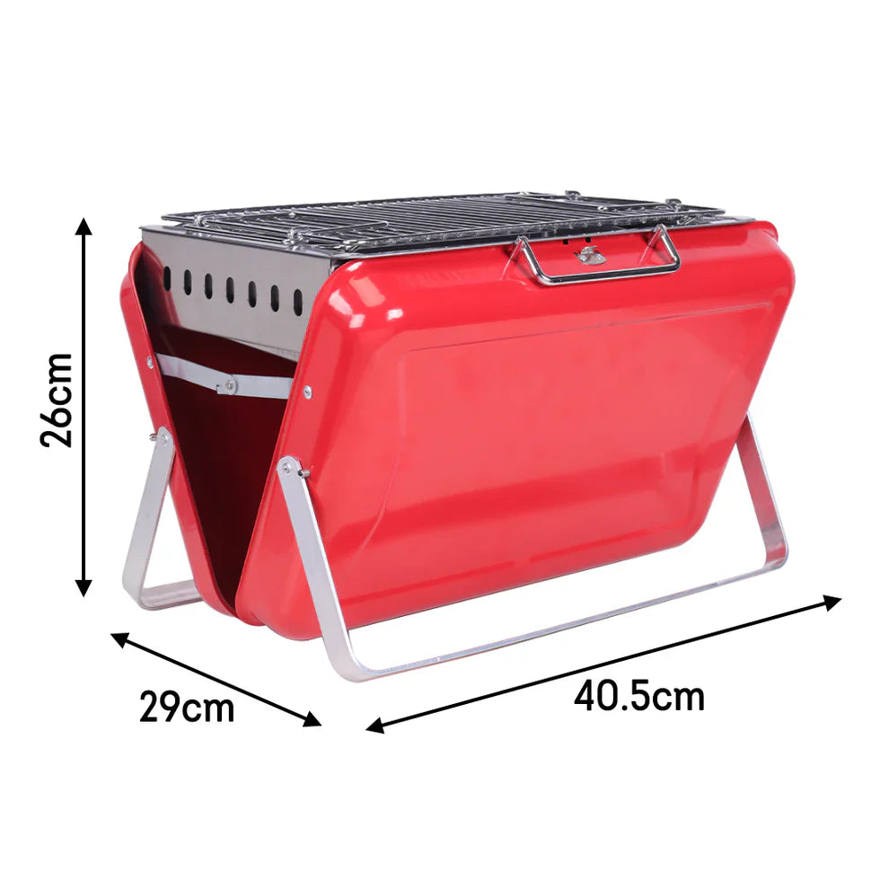 Livara Compact Suitcase Charcoal Grill - Camping & Travel, Briefcase Design
