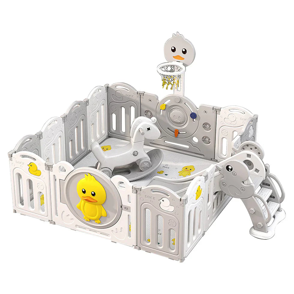 Livara Foldable Modular Children's Playpen - Indoor Play, Activity Centre, Cushioned Mat
